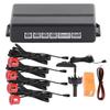 Car English Voice Broa ast Reverse Backup Parking Detector System with 4 Radar Sensor Black