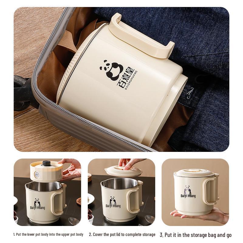Portable Foldable Electric Kettle with Smart Touch and Multi-functional Design for Home and Dorm Use