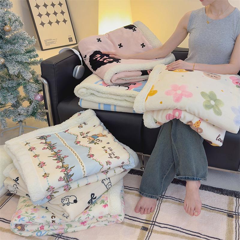 Soft Fleece Throw Blanket for Bed Sofa Couch Lightweight Plush Fuzzy Sherpa Velvet Blankets and Throws Cozy Warm Bedspreads