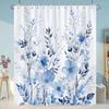 Botanical Flower Shower Curtain Colourful Flowers Green Leaves Watercolour Art Creative Polyester Shower Curtains Bathroom Decor