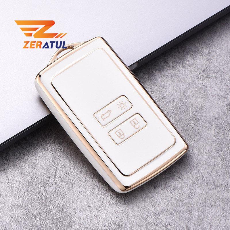For Renault Kadjar Megane Koleos QM5 QM6 TPU Car Remote Key Cover Case Key Shell Holder Bag Fob Keychain Protector Accesories