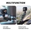9-35mm Motorcycle Holder Handlebar Mirror Stand Car Seat Mount Bracket for GoPro Hero 12 11 9 10 Phone Action Camera Accessories