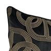Deluxe Embroidery Black Chain Velvet Designer Pillow Cover Sofa Cushion Home Bed Decorative Case 45 x 45cm Sell by Piece