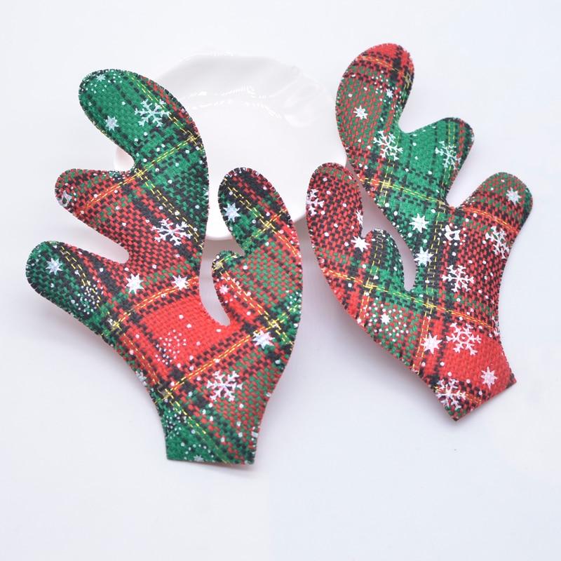 5Sets 85*120mm Antlers Scrapbooking DIY Stick on Elk Ear Padded Appliques Patches Flatback  Embellishment Supply