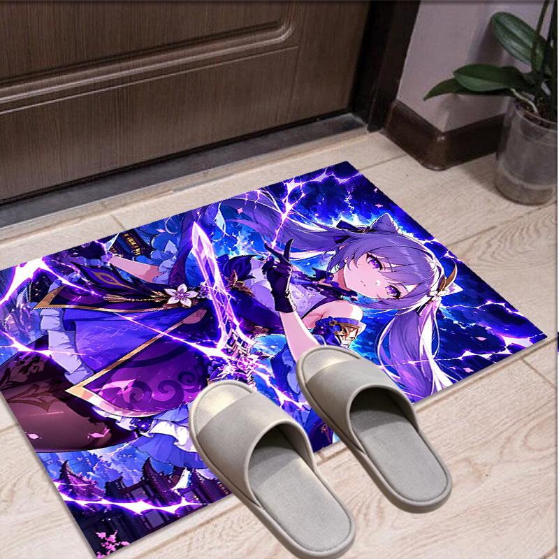 Genshin Impact Pattern Rug, Indoor/Outdoor Mat, for Picnic, Gameroom, Bedroom, Office, Living Room, Home Decor Carpet, Birthday Gift