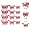 12 Count 3D Hollow Butterfly Wall Stickers for Event Decoration in Multiple Sizes