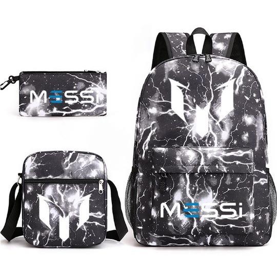Peripheral Printed Schoolbag 3-Piece Pencil Case Shoulder Bag Backpack