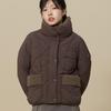 W Teddy Diamond Quilting Puffer  broWn 