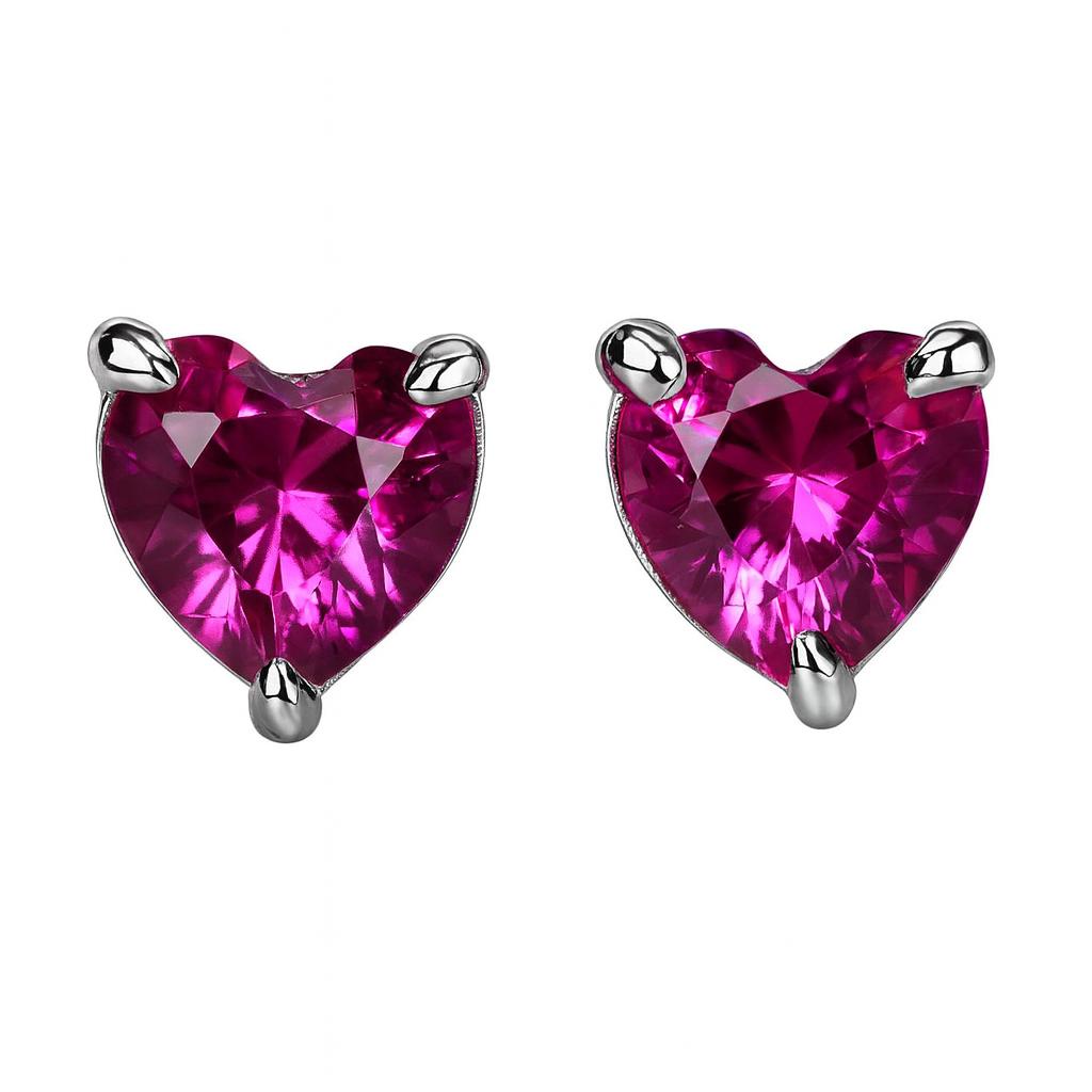 Natural Pink Ruby Earring 11.1 Ct Heart Gemstone Jewelry Gift
