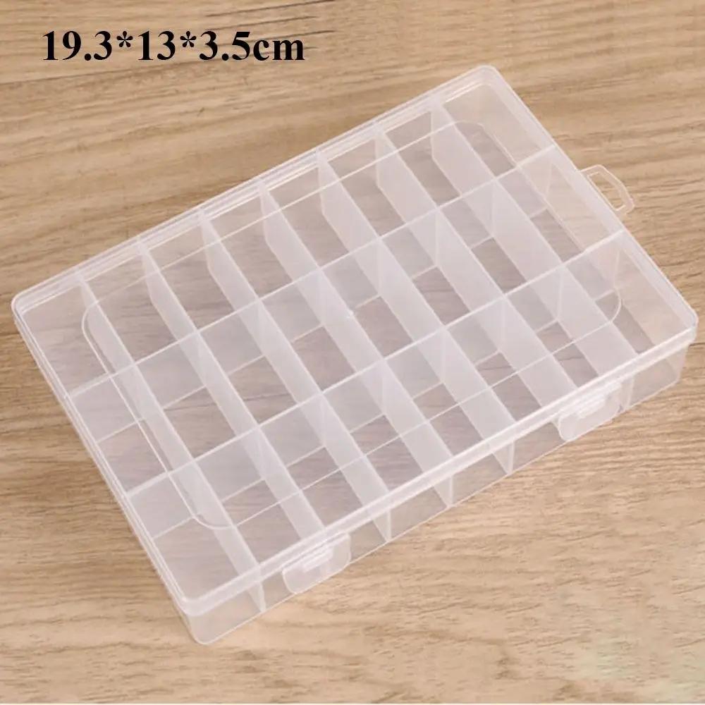Square Plastic Transparent Storage Box Jewelry Beads Container Power Tools Accessories Box Small Items Sundries Organizer Case
