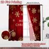 2pcs, 2D FLAT PRINTING Curtains (Without Rod) Festive Snowflakes Halloween Festival Popular Curtains&Drapes Prints Light