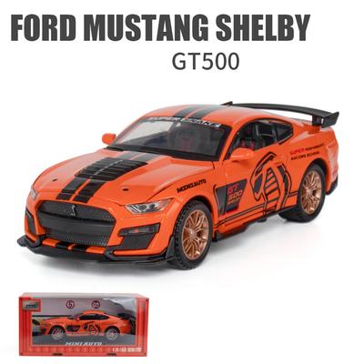1/32 Ölçek Mustang FM GT500 Süper Araba Yarış Modeli Oyuncak Araba Erkek Diecast Metal Araç Tek Parça Hot Wheels Hızlı ve Öfkeli Premium Koleksiyon
