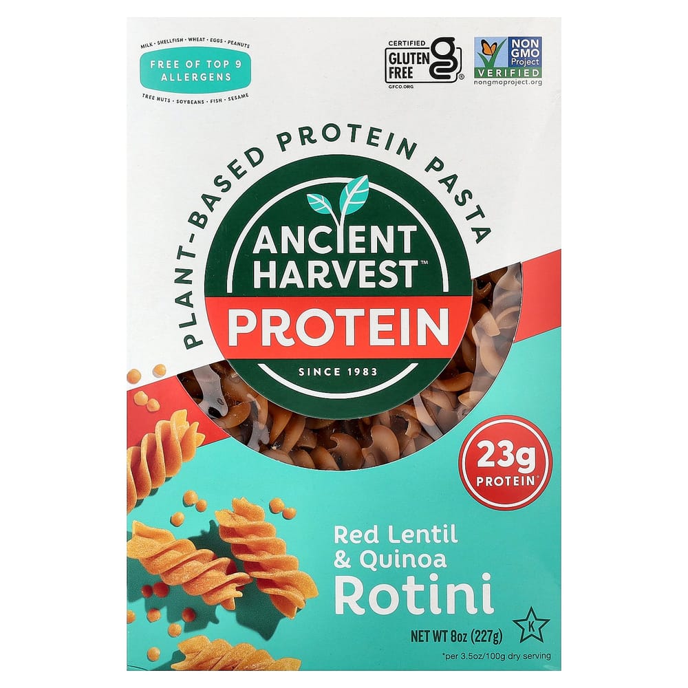 iHerb Plant-Based Protein Red Lentil Rotini Pasta 8 oz (227g)