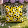 Spring and Summer Floral Cushion Cover Home & Car Dual-Scene Pillow Cover: Reversible for Premium Comfort