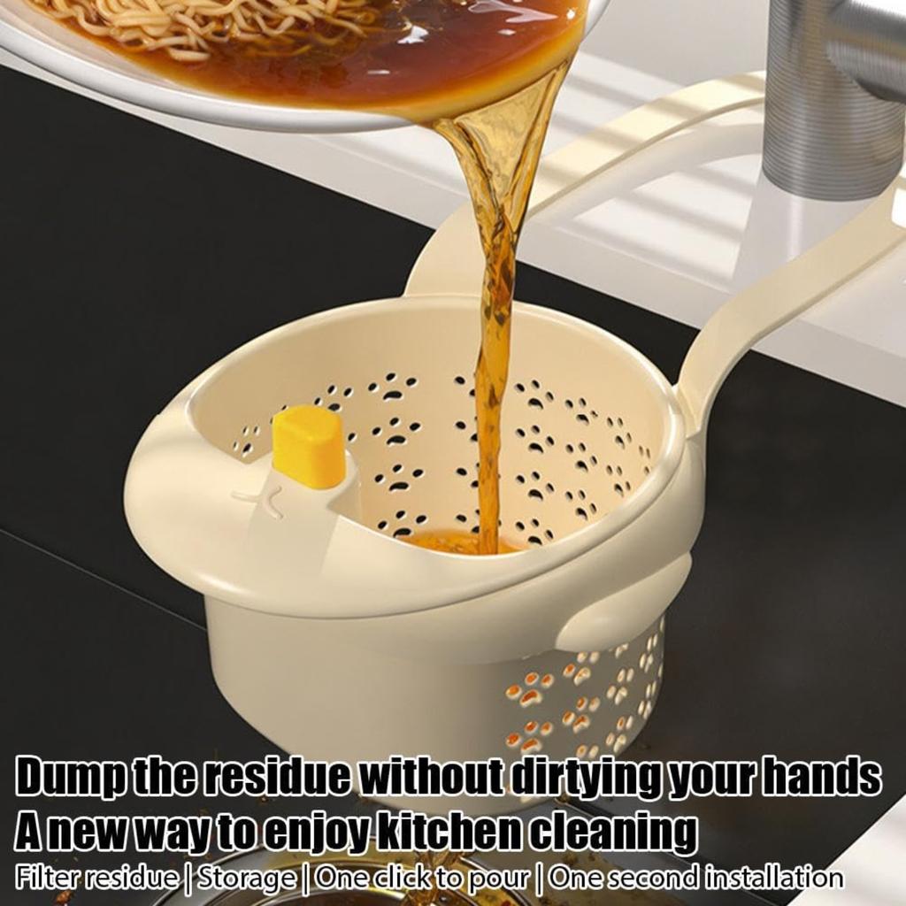 Kitchen Sink Strainer Hanging Basket - Multifunctional Food Waste Collector for with Fine Mesh Filter
