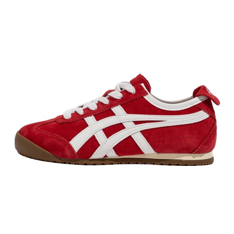 Lederversion Retro Rot Innenhöhe Erhöhung Moralische Trainingsschuhe Damen 2025 Neu Frühling Flache Sport Forrest Gump Freizeitschuhe