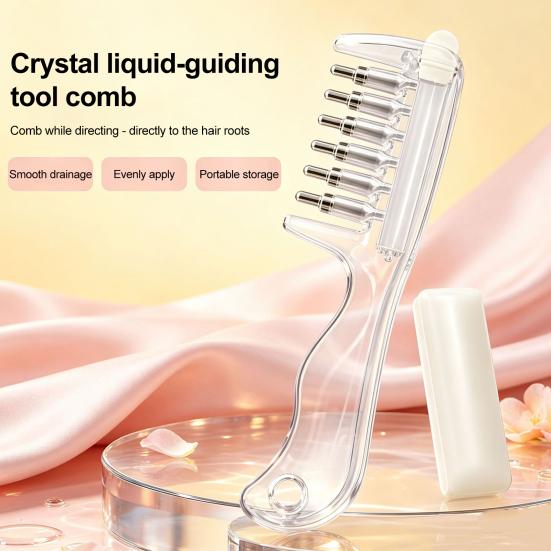 Portable Scalp Oil Dispenser 1/2Pcs Refillable Hair Applicator Comb, Leak Proof Women Comb for Growth, Massaging Men