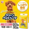 Iris Ohyama Pet 100 Sheets x 4 Bags in Sheets, Thin, Antibacterial, Deodorizing, Small/Medium Dogs, Wide, (400 Sheets) (Sold Case)