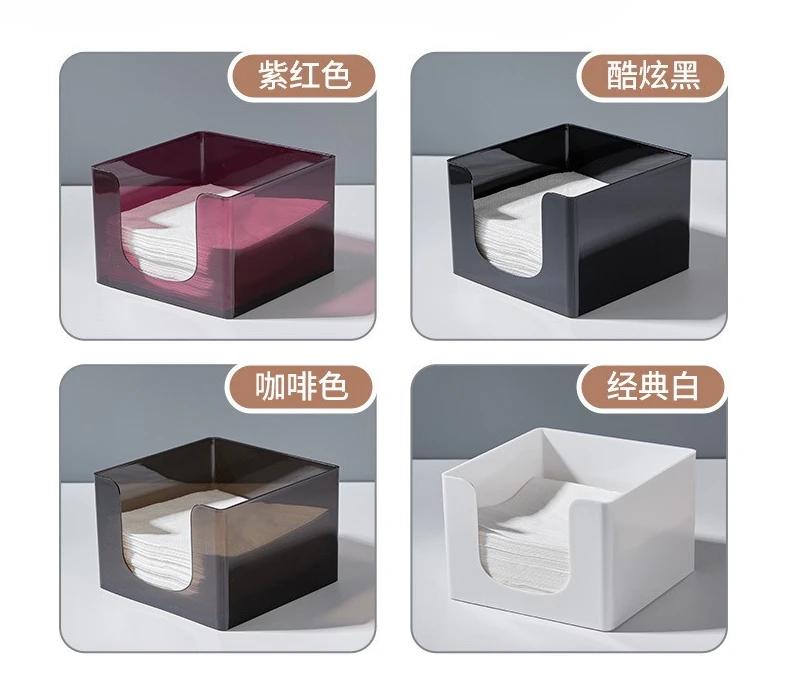 Quadratische Minimalistische Taschentuch-Aufbewahrungsbox, Acryl-Taschentuch-Aufbewahrungswerkzeug für Zuhause Wohnzimmer