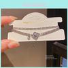 Rose Flower Double Layer Bracelet Copper Zirconia Jewelry For Women