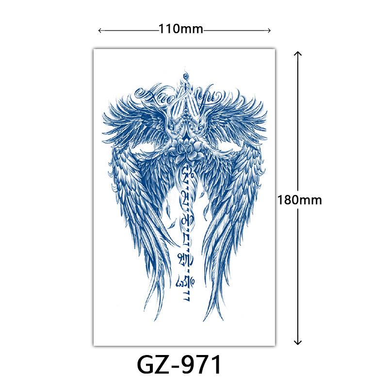 Juice Tattoo Stickers, Herbal Tattoo Stickers, Semi-Permanent English Letter Tattoo Stickers Tattoo
