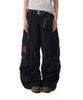 AAKAM 98 Knee Pin-Tuck Contrast Cargo Pants (Black)