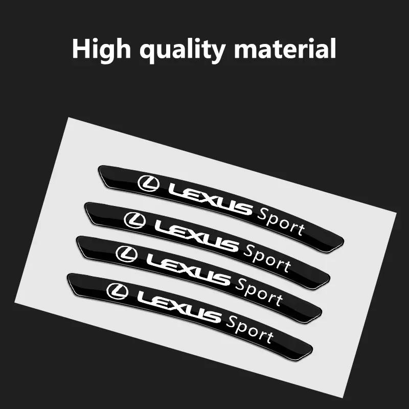 AABGB1 4Pcs Car Styling Wheel Hub Stickers Decoration Strip For Lexus ES RX NX LS UX LM LX GX LC RZ IS250 RX350 LS500 LX600 NX260 CT200