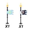 Middle Ages Empire Flag Pole Building Blocks Military Castle Lion Teutonic Knight Soldier Figures Roman Warrior Sheild Brick Toy