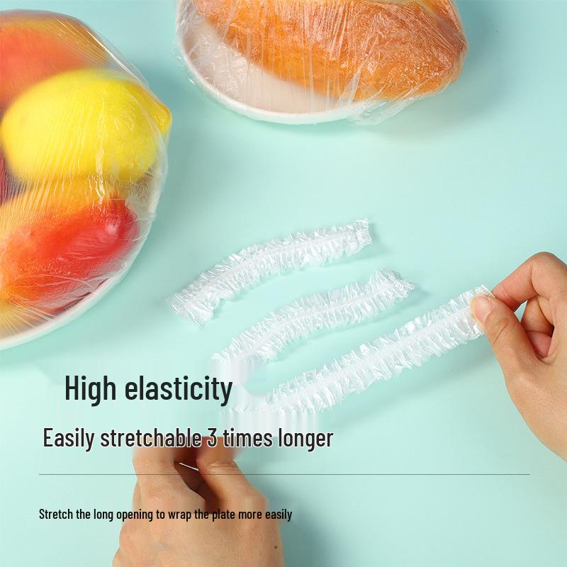 Elastic Food-Grade Disposable Bowl Covers with Self-Sealing Fresh-Keeping Film
