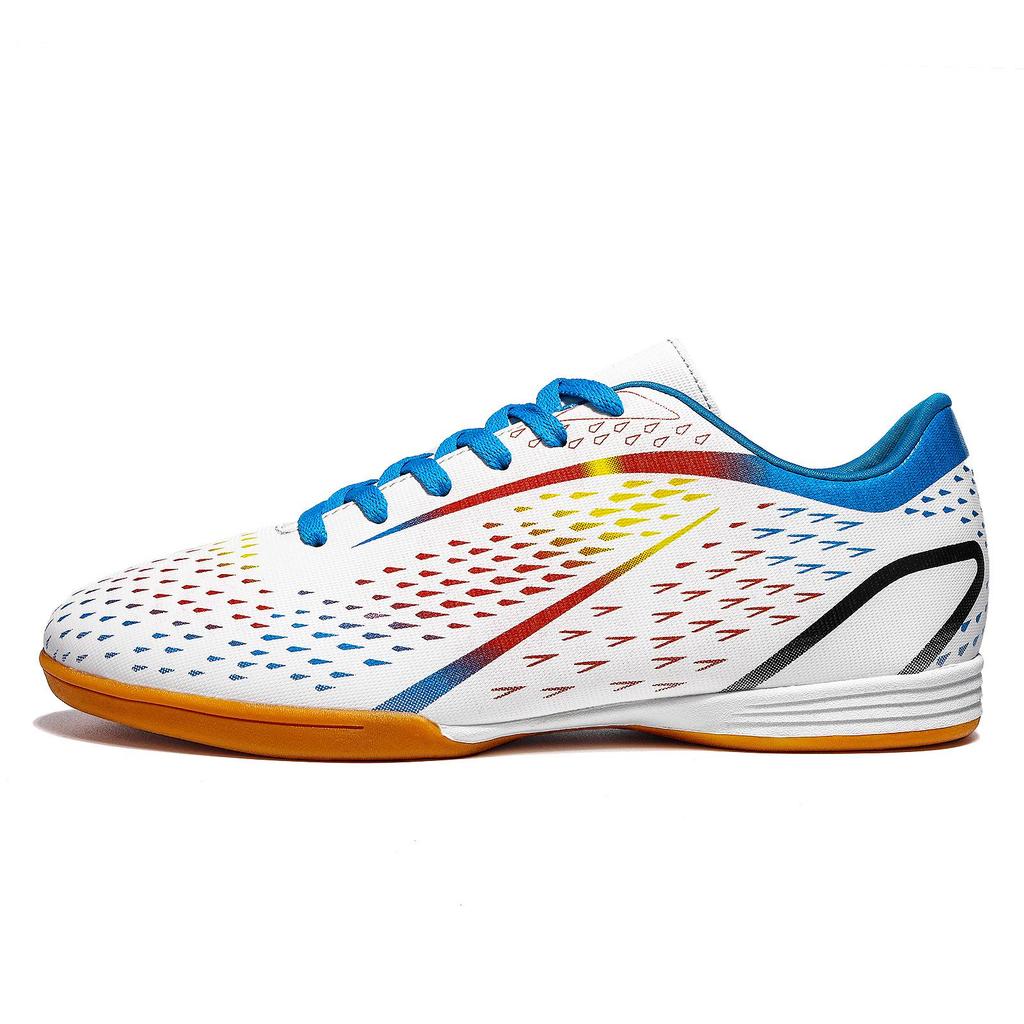 Scarpe da calcio indoor antiscivolo per bambini per ragazzi e ragazze - Calcetto a cinque, suola piatta per terreni duri
