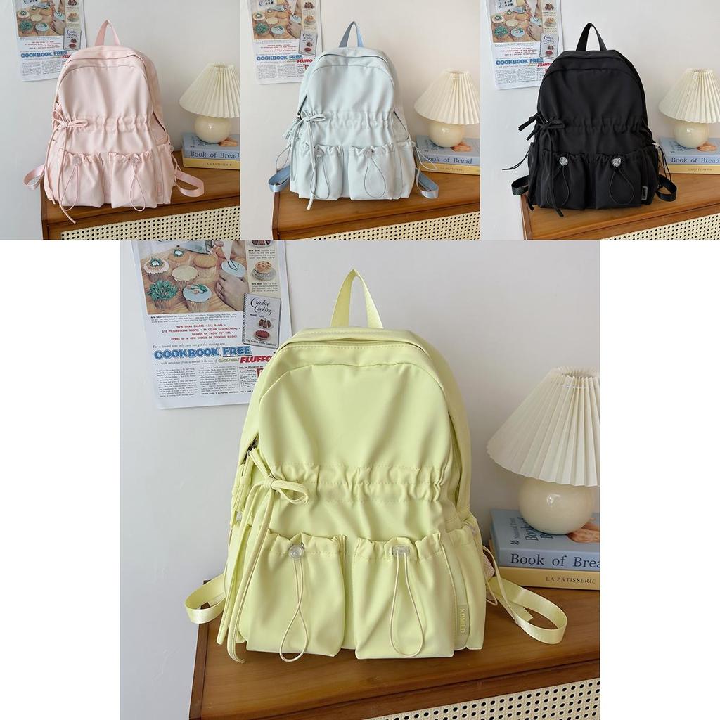 Cute Butterfly Knot School Backpack For Girls With Lightweight Waterproof Nylon For Middle School