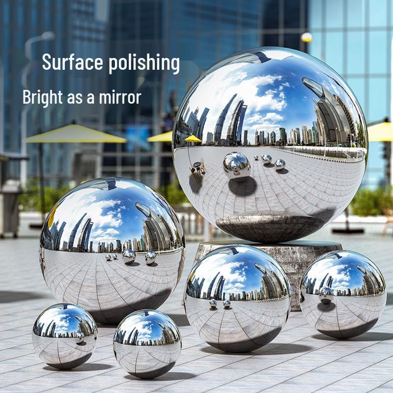 201 Stainless Steel Hollow Spherical Decoration - Mirror Finish, 16mm-1.5m