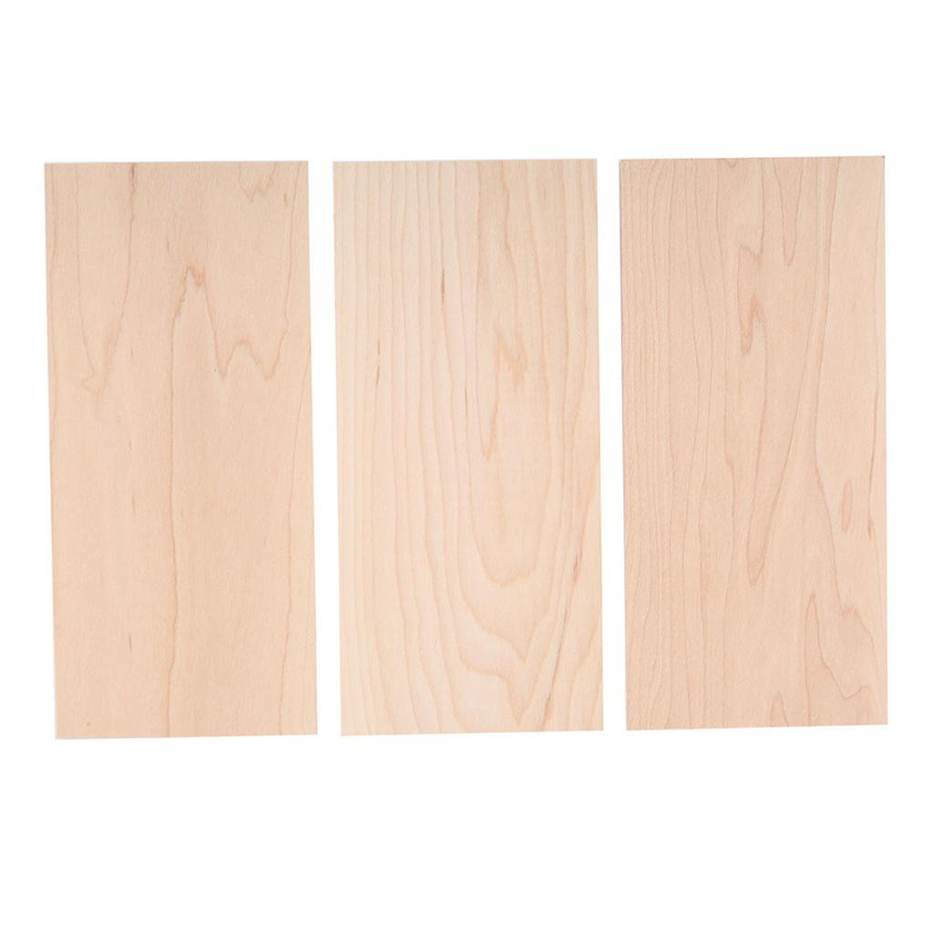 3Pcs Maple Guitar Head Veneer Plate Headplate DIY Replacement Part for Luthiers
