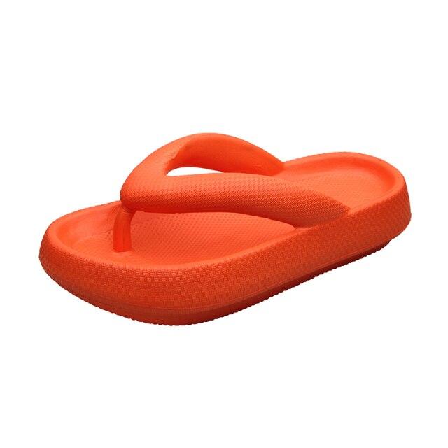 Nye plattformtøfler kvinner sommer strand flip-flops mote slip-on sandaler for kvinner sko hvit gul casual flats slide