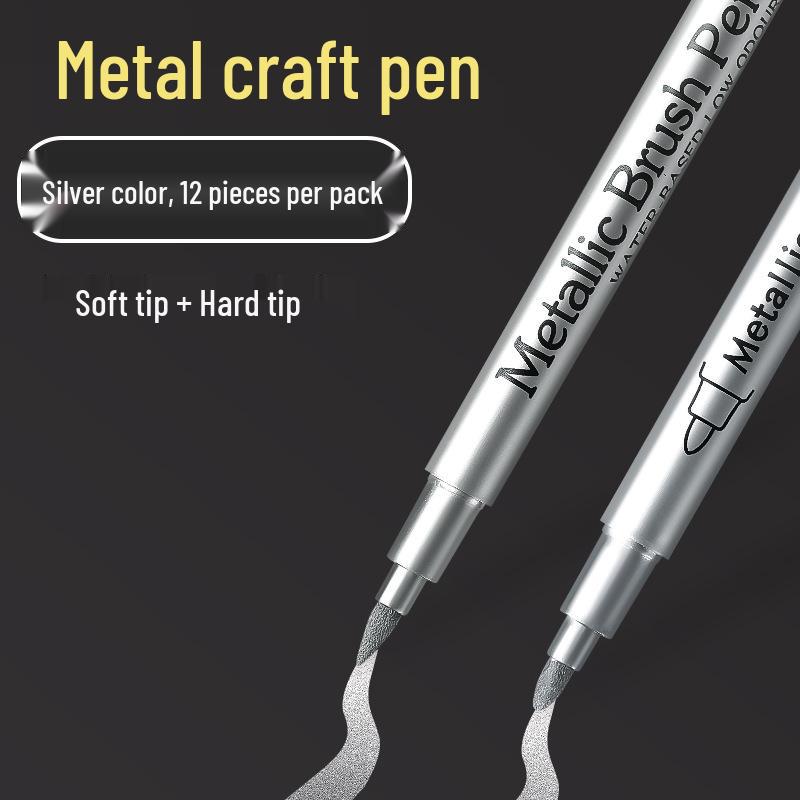 Pennarello Metallico Oro & Argento Impermeabile per Biglietti d'Auguri & Artigianato