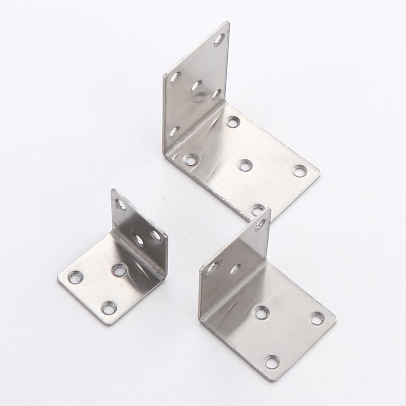 90° L-Shaped Stainless Steel Angle Bracket for Furniture and Shelves