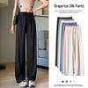 Women's Summer Lightweight High-Waist Silk Pants - Versatile, Slimming, Straight-Leg, Loose-Fit Bestseller