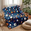 Sports Ball Splash Art Theme blanket Lightweight Warm Flannel Blanket Decorative Throw Blanket for Home Decoration