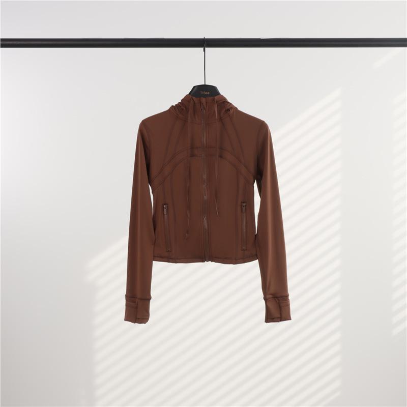 LULU Women s Slim Fit Short Hooded Sports Jacket for Running and Yoga L