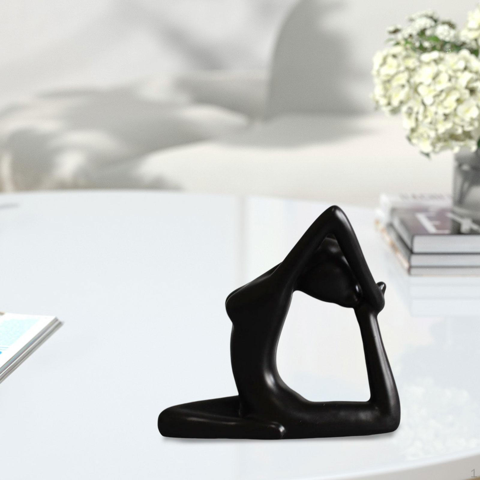 

Girl Statue Decor Figurine Modern,Display, Pose Art Statue,Desktop Ornament for Bookshelf Office Style A