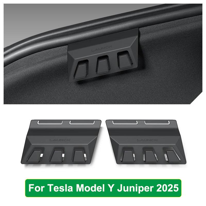 For Tesla Model YL Y Juniper 2025 2026 Launch Rear Trunk Hook Hidden Organizer Umbrella Bag Hanger Storage Car Accessories 2pcs
