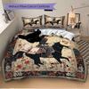 Cowboy Horseback Print 3Pcs Bedding Setduvet Cover With 2 Bedropillowcase Home Birthday Gift