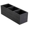 Concrete Planter On Wheels Recycled Board Black 90X30Xh30 Cm