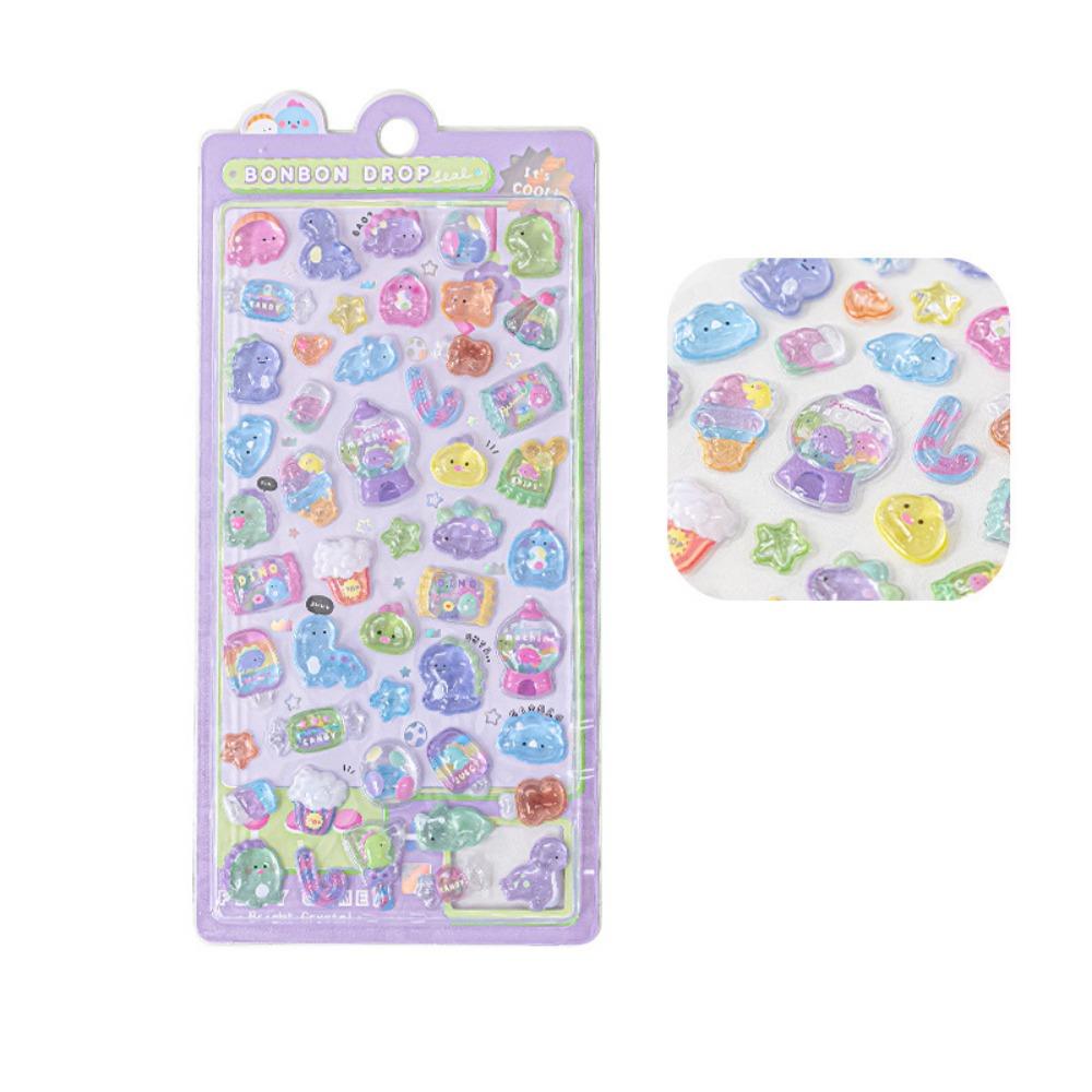 Aesthetic 3D Decor Stickers Cute DIY Toy Stickers Funny Candy Animal Drop Sticker  Decoration