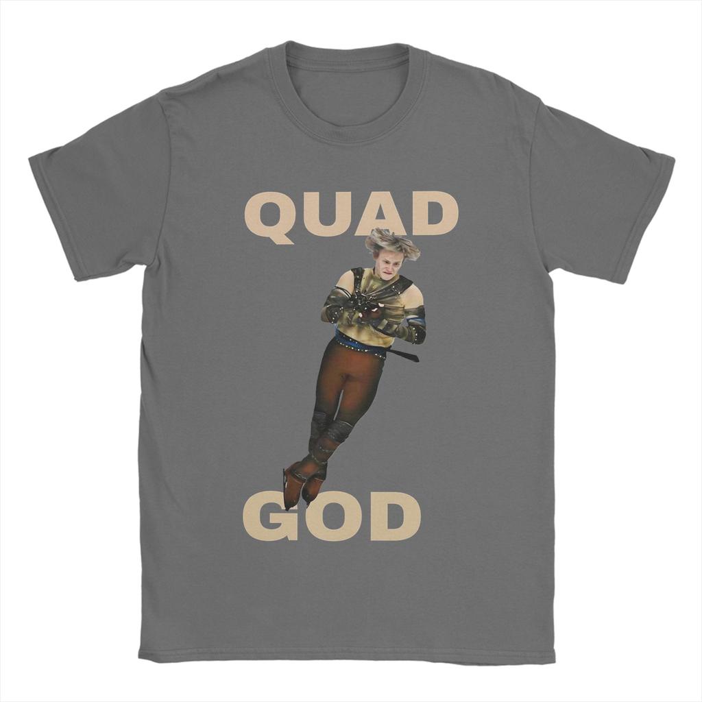 Vintage Ilia Malinin Quad God TShirts Unisex Round Neck Pure Cotton T Shirt Short Sleeve Tee Shirt Gift Clothing