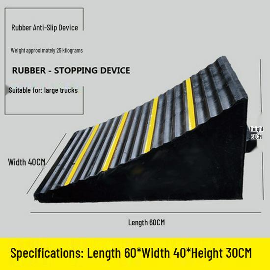 Rubber Anti-Slip Wheel Chocks - Portable Triangular Stoppers for Cars