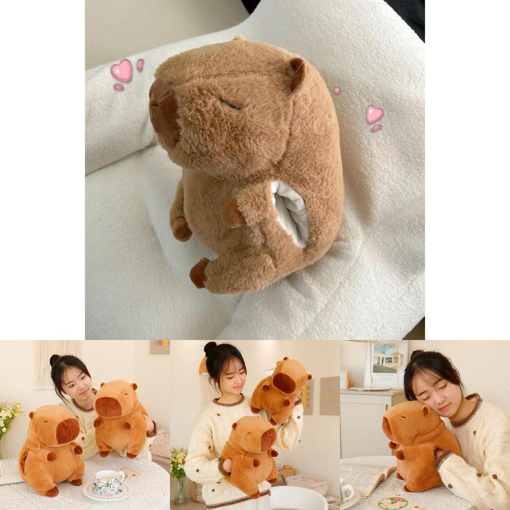Soft And Cozy Capybara Plush Toy For Winter Hand Warmer And Cuddle Buddy Gift