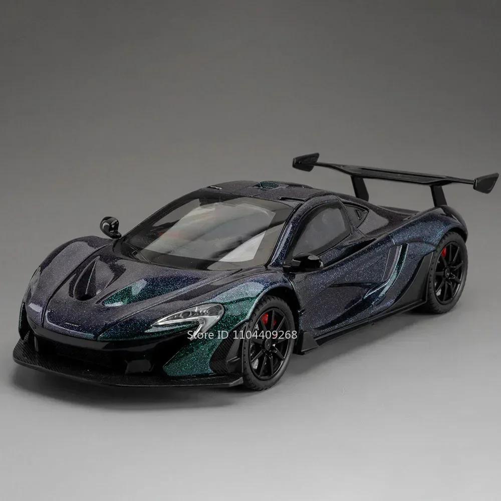 Scale 1:24 Senna P1 Sports Car Toy Model Metal Die-cast Pull Back Supercar Shock Absorption Miniature Vehicles Models Boys Gifts