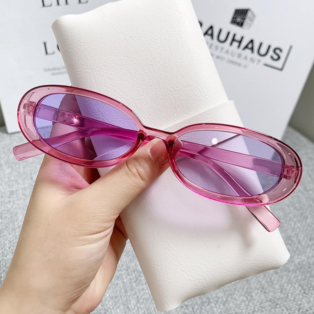 Small Oval Sunglasses Women Vintage Brand Retro Black White Sun Glasses Classic Shades Female Oculos UV400