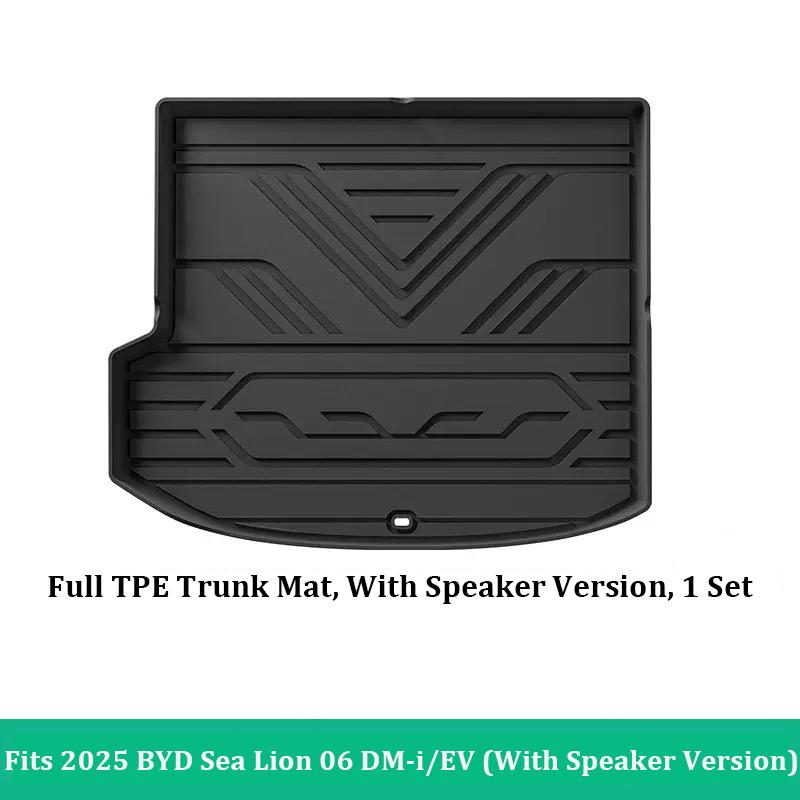 Set TPE Trunk Mats Backrest Protector For 2025 BYD Sea Lion 06 DM-i/EV Waterproof Anti-Scratch Wear Resistant Interior Parts